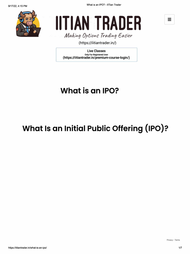 Understanding Initial Public Offerings (IPOs) | PDF | Initial Public ...