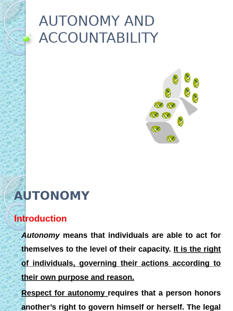 1.2.2. Autonomy& Accountability | PDF | Autonomy | Psychology