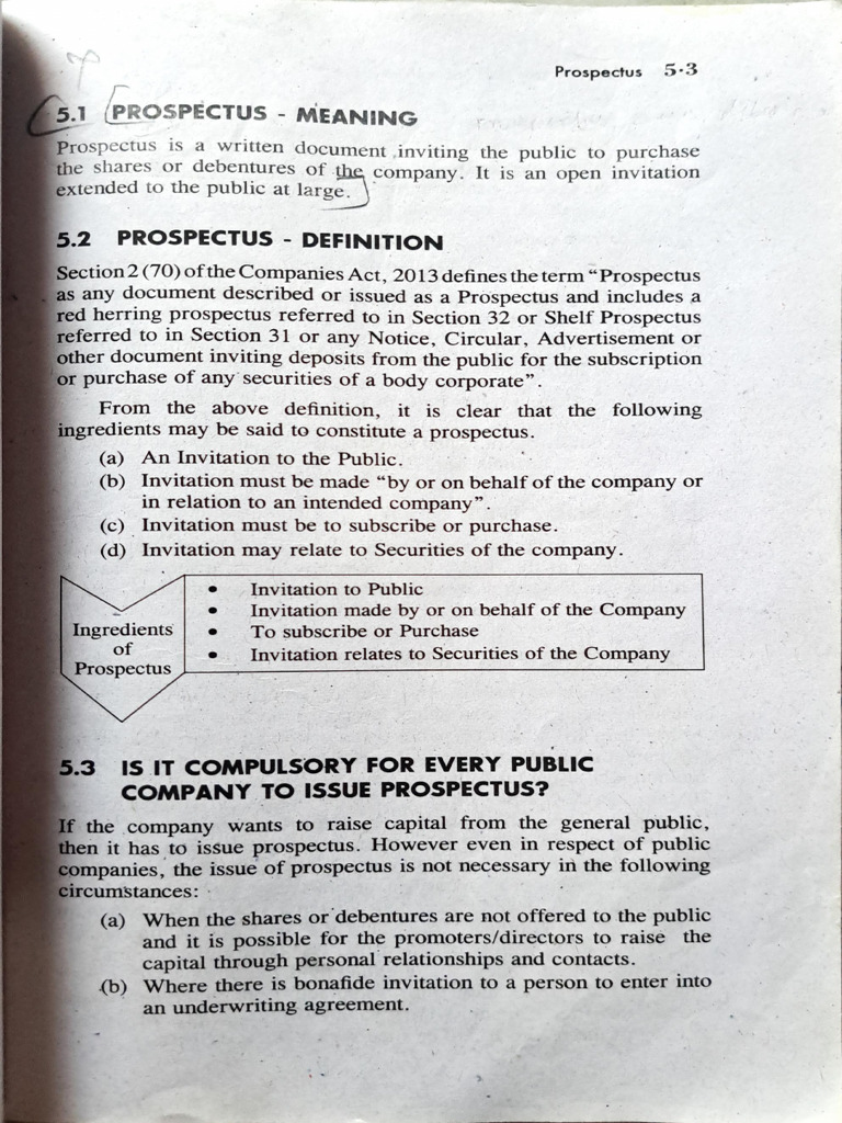Company Law Unit 3 | PDF