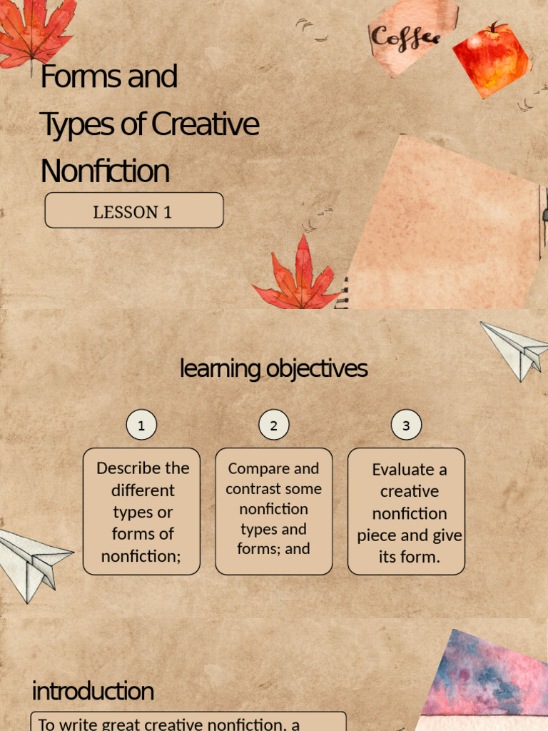 Types of Creative Nonfiction Explained | PDF | Creative Nonfiction | Essays