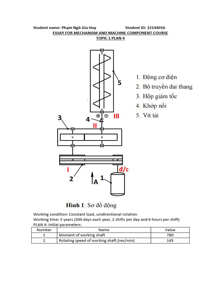 Motor and Gear Drive Design Analysis | PDF | Belt (Mechanical ...