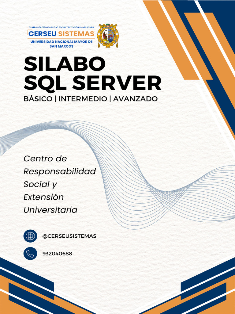 Curso SQL Server: Módulos Básico a Avanzado | PDF | Servidor SQL de ...