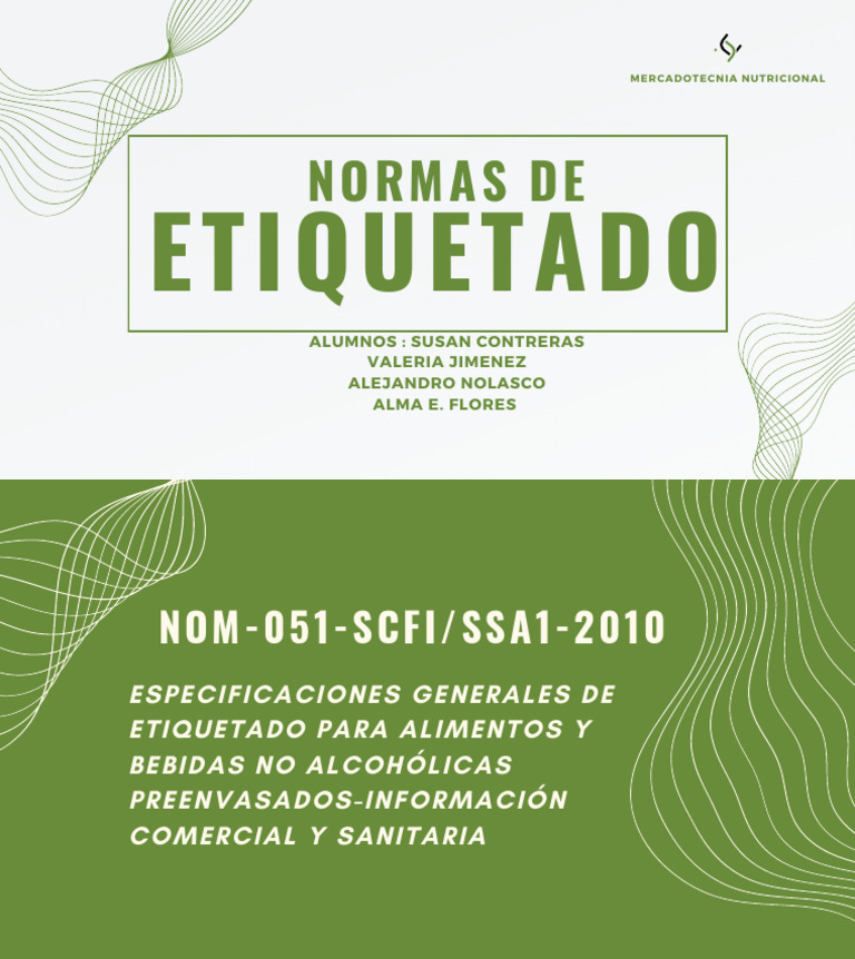 Norma 051: Etiquetado de Alimentos | PDF