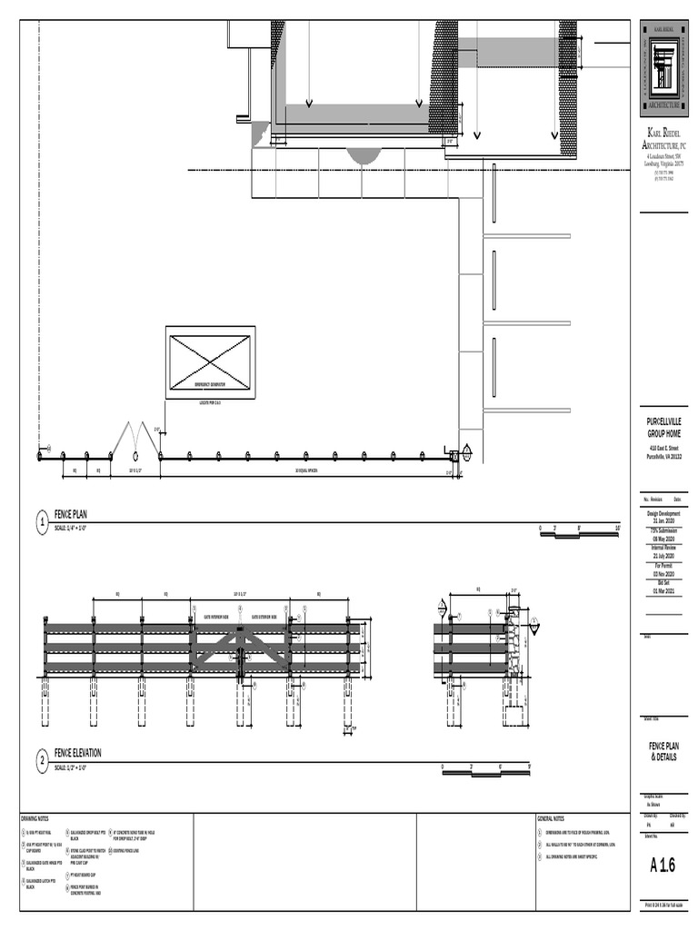 A 1.6 Fence Plans and Details | PDF | Building | Building Materials