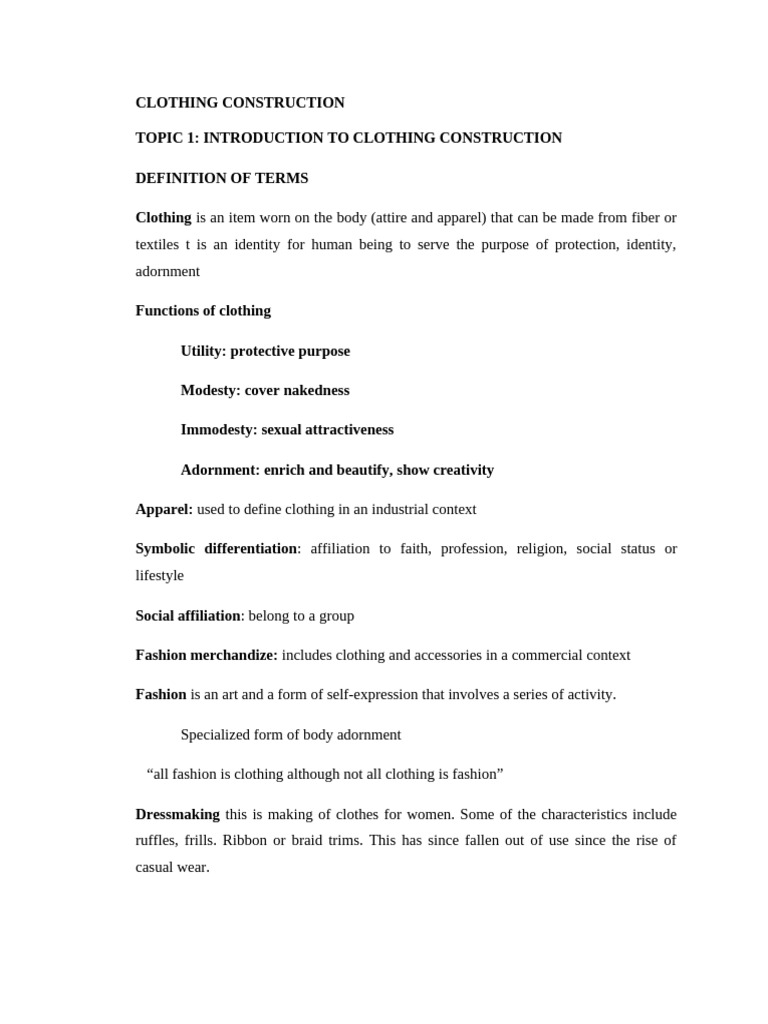 Introduction to Clothing Construction | PDF | Clothing | Sewing Machine