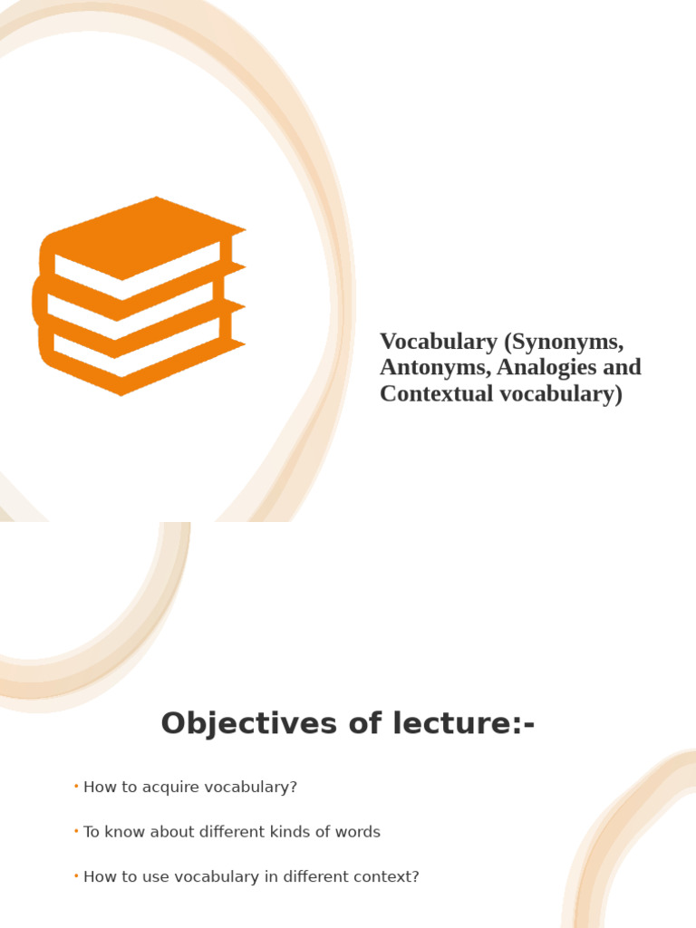 Vocabulary Development: Synonyms & Antonyms | PDF | Vocabulary ...