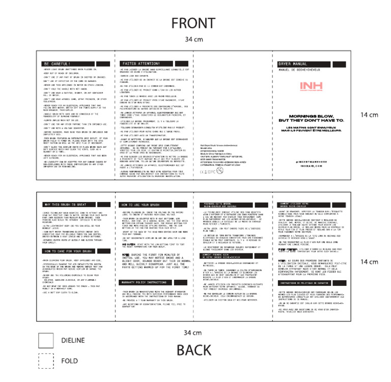 FFF Blowdryerbrush Manual Eng French | PDF