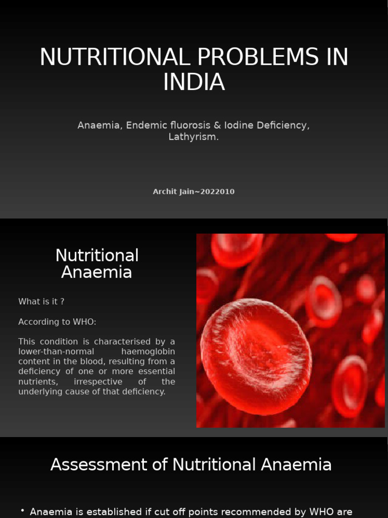 Nutritional Problems in India 2 | PDF | Anemia | Medical Specialties
