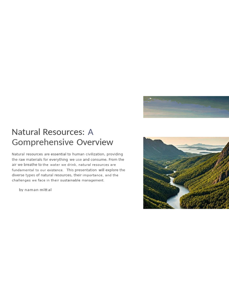 Overview of Natural Resources Management | PDF | Renewable Resources ...