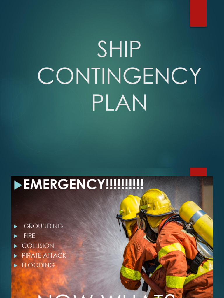 Shipboard Contingency Plan Overview | PDF | Marine Salvage | Ships