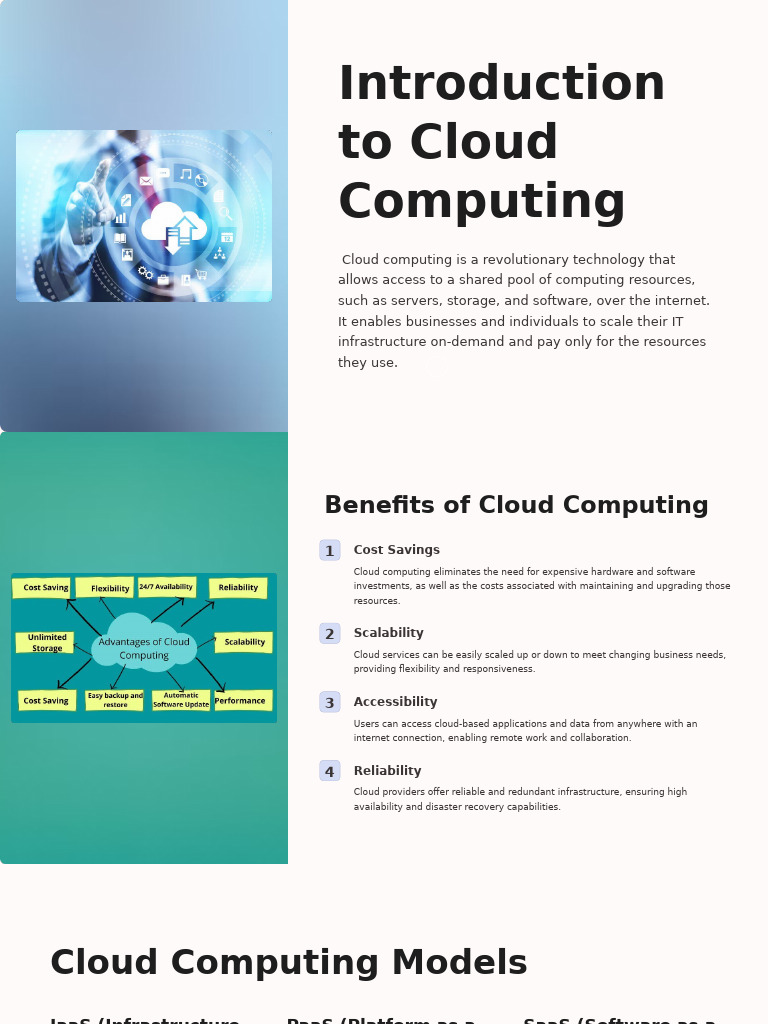 Cloud Computing Overview and Benefits | PDF | Cloud Computing ...