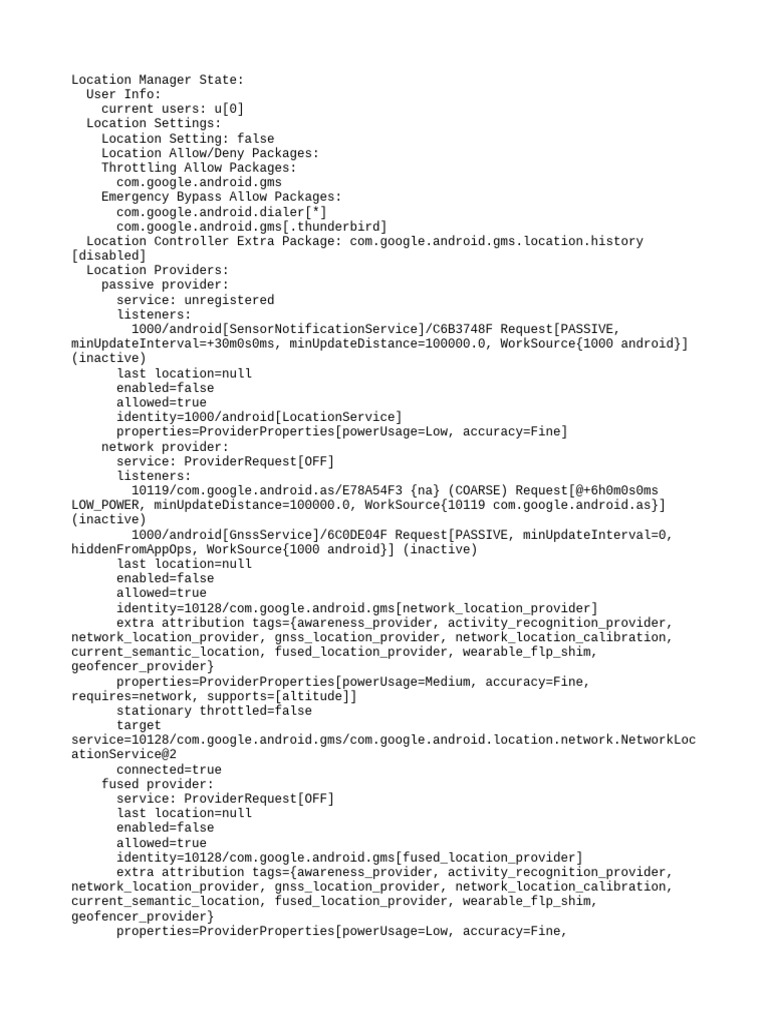 Android Location Manager Settings Overview | PDF | Global Positioning ...