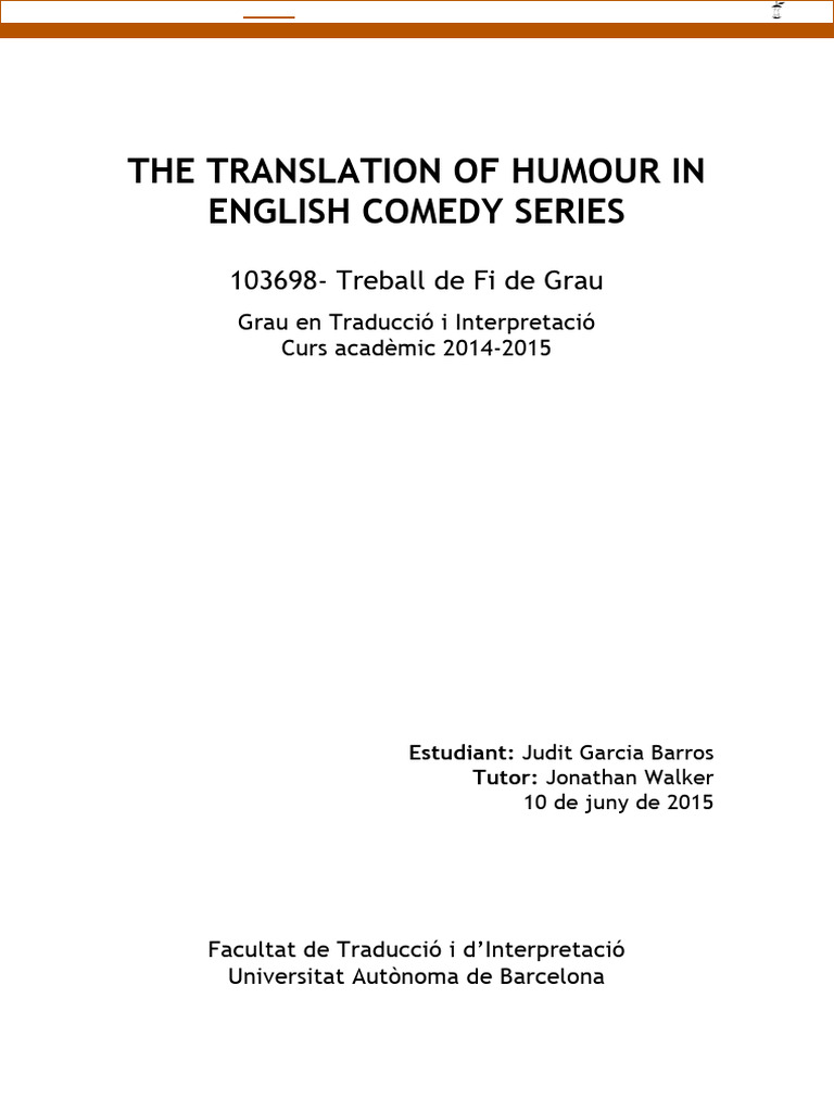 The Translation of Humour in English Comedy Series: 103698-Treball de ...