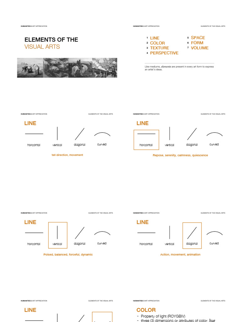 Elements of the Visual Arts | PDF | Color | Space