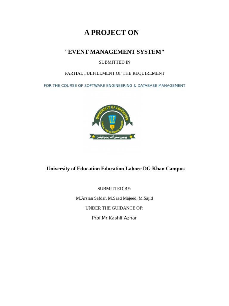 Event Management System Overview | PDF | Databases | Computing
