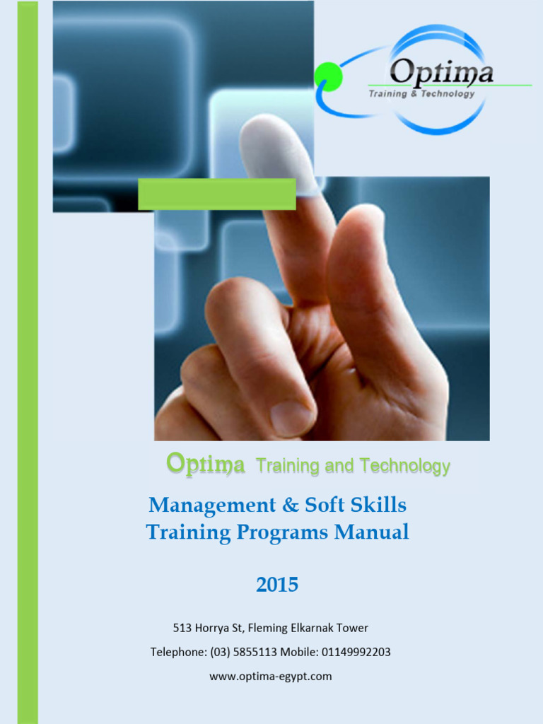 Optima Training Programs Manual | PDF | Marketing | Communication