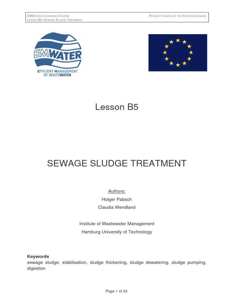 Sewage Sludge Treatment - 1 | PDF | Anaerobic Digestion | Sewage Treatment