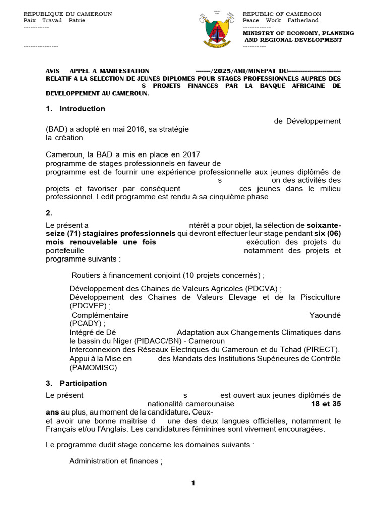 Appel à candidatures pour stages 2025 | PDF | Audit | Informatique