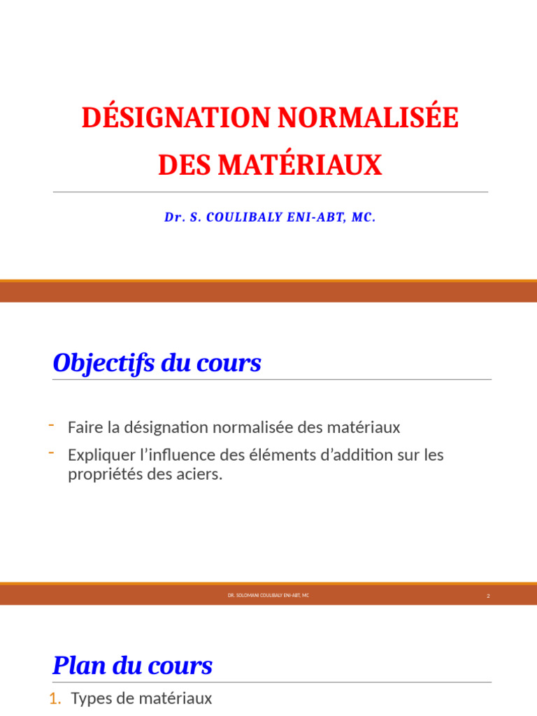 Chap 1. Désignation Normalisée | PDF | Acier | Chrome