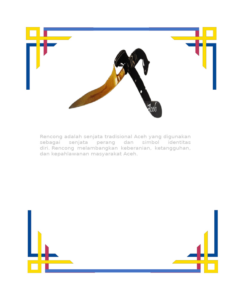 Kliping Senjata Tradisional Indonesia | PDF