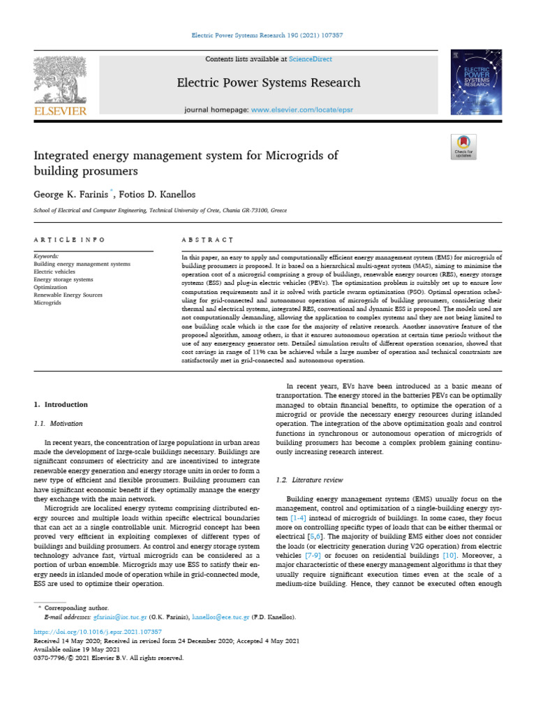 Microgrid Energy Management for Prosumers | PDF | Mathematical ...