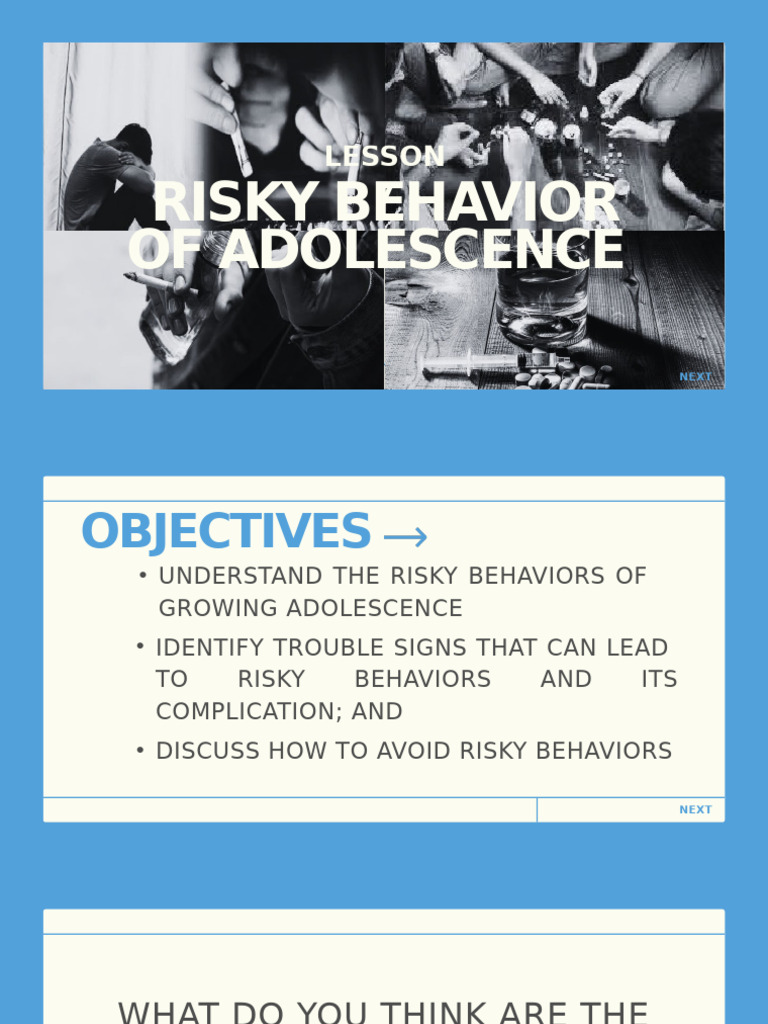 Understanding Adolescent Risk Behaviors | PDF | Adolescence | Heroin