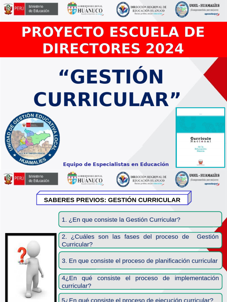Gestión Curricular en Educación 2024 | PDF | Plan de estudios | Evaluación