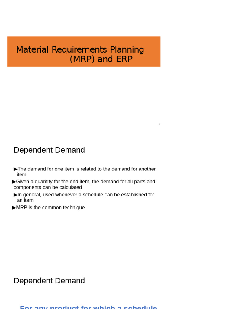 Understanding MRP and ERP Systems | PDF | Enterprise Resource Planning ...