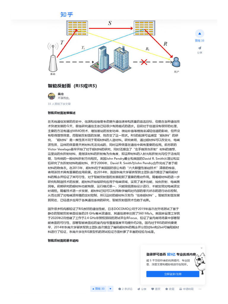 智能反射面（RIS或IRS） - 知乎 | PDF