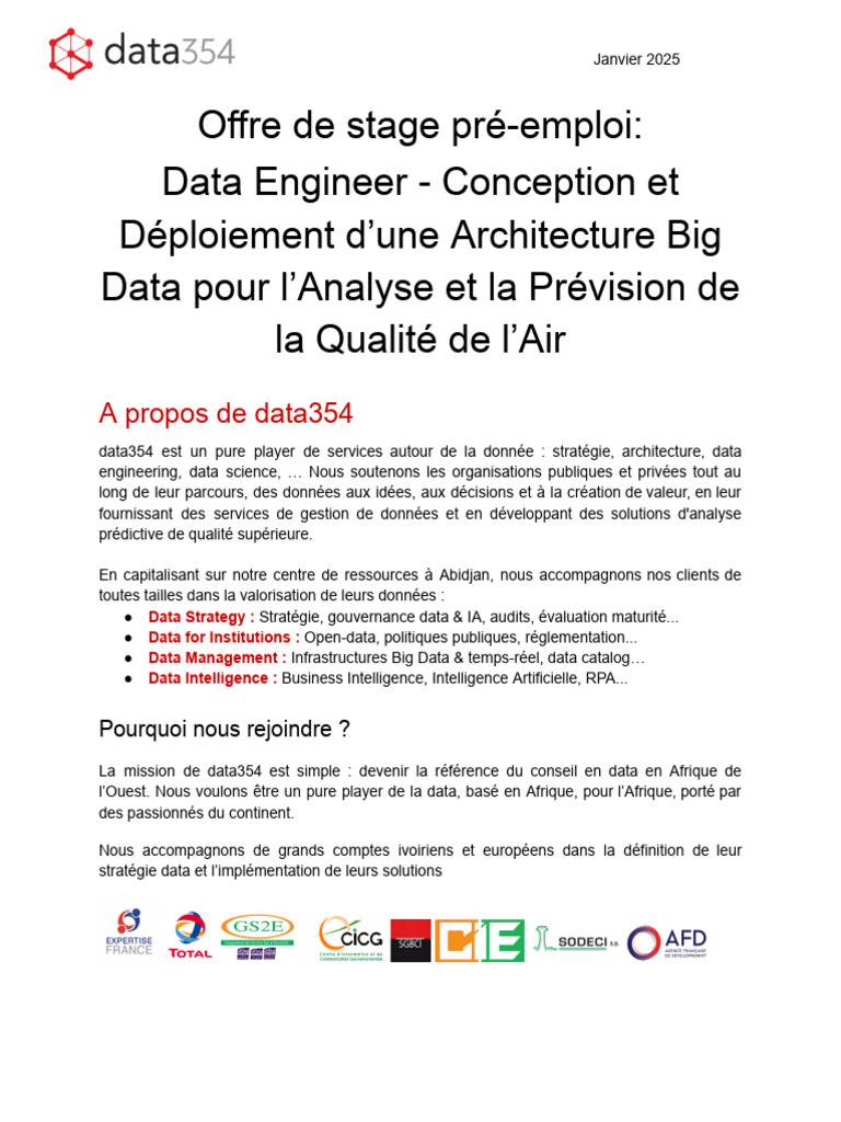 Stage Data Engineer - Qualité de l'Air | PDF | Intelligence ...