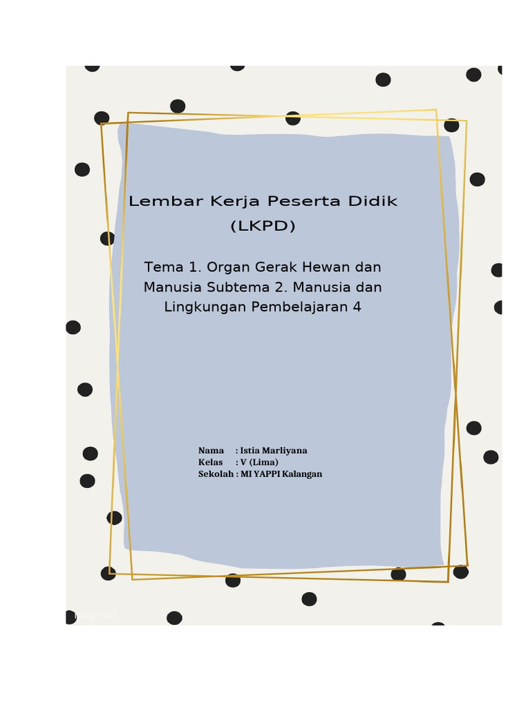 LKPD Kelas V: Organ Gerak & Lingkungan | PDF