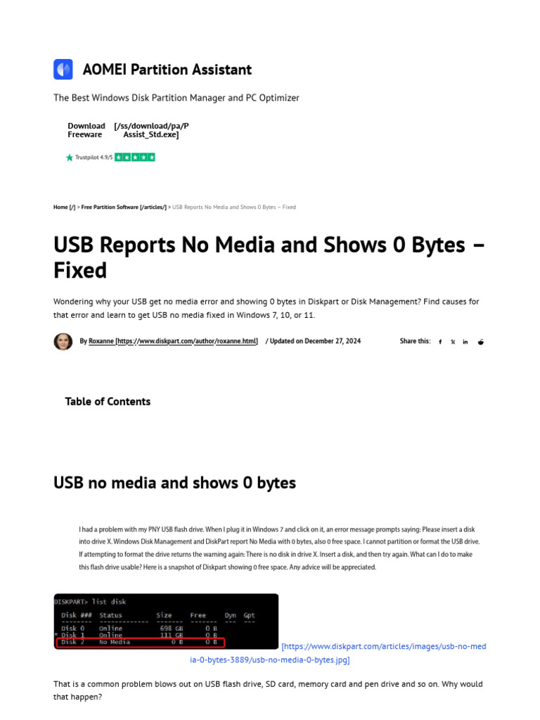 Fix USB No Media Error in Windows | PDF | Usb Flash Drive | Usb