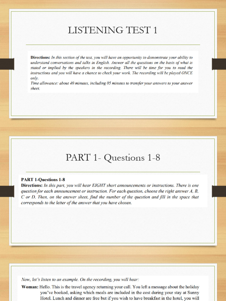 Listening T1 | PDF