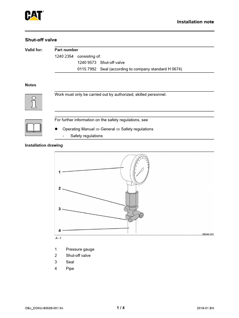 02.05.04 Shut-Off Device 1240 2354 - en | PDF | Valve | Pipe (Fluid ...