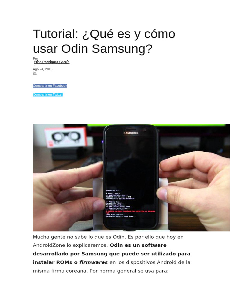 Tutorial para Usar Odin en Samsung | PDF | Archivo de computadora ...