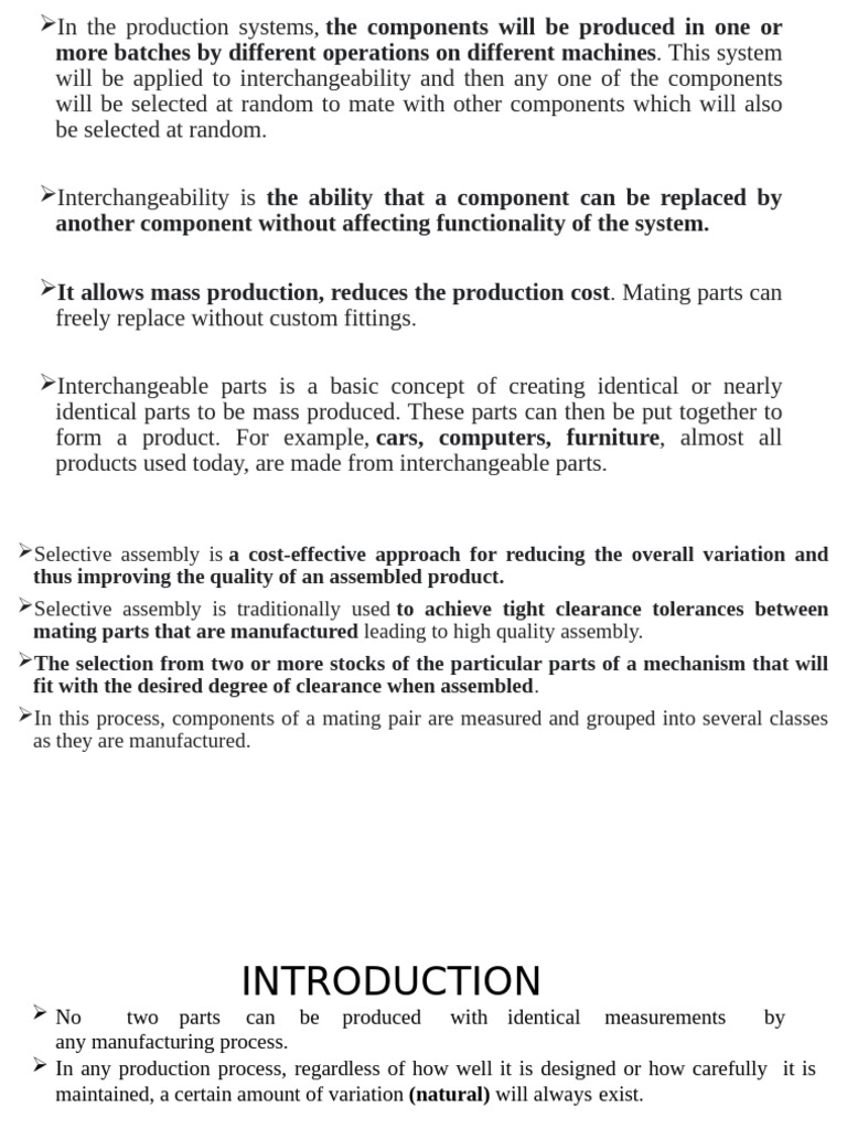 Interchangeability and Tolerances Explained | PDF | Engineering ...