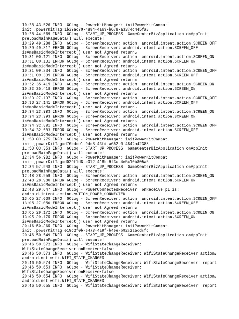 Android Screen and Wifi State Logs | PDF