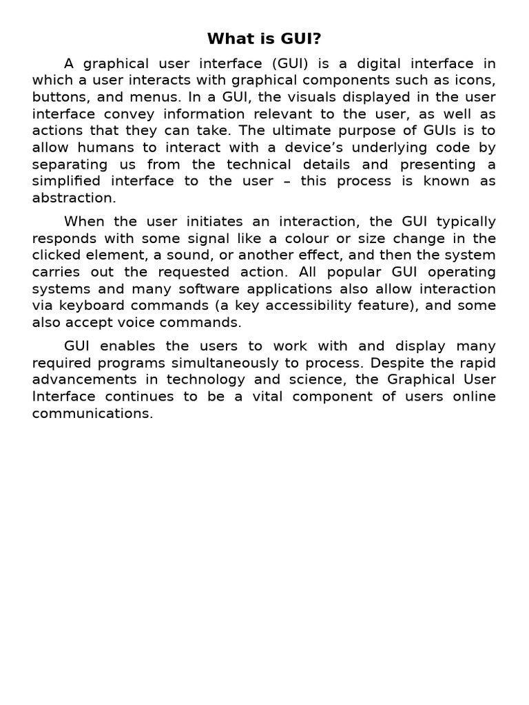 Understanding Graphical User Interfaces | PDF