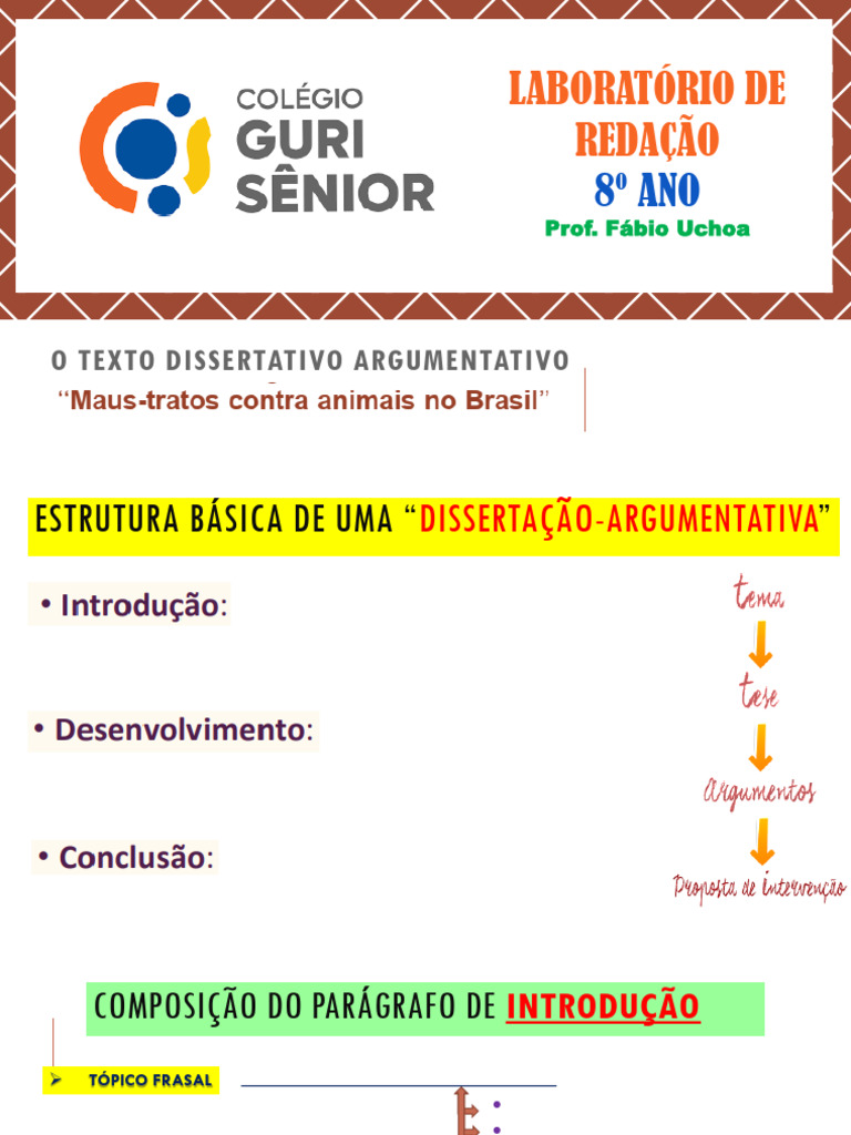 Estrutura da Dissertação Argumentativa | PDF