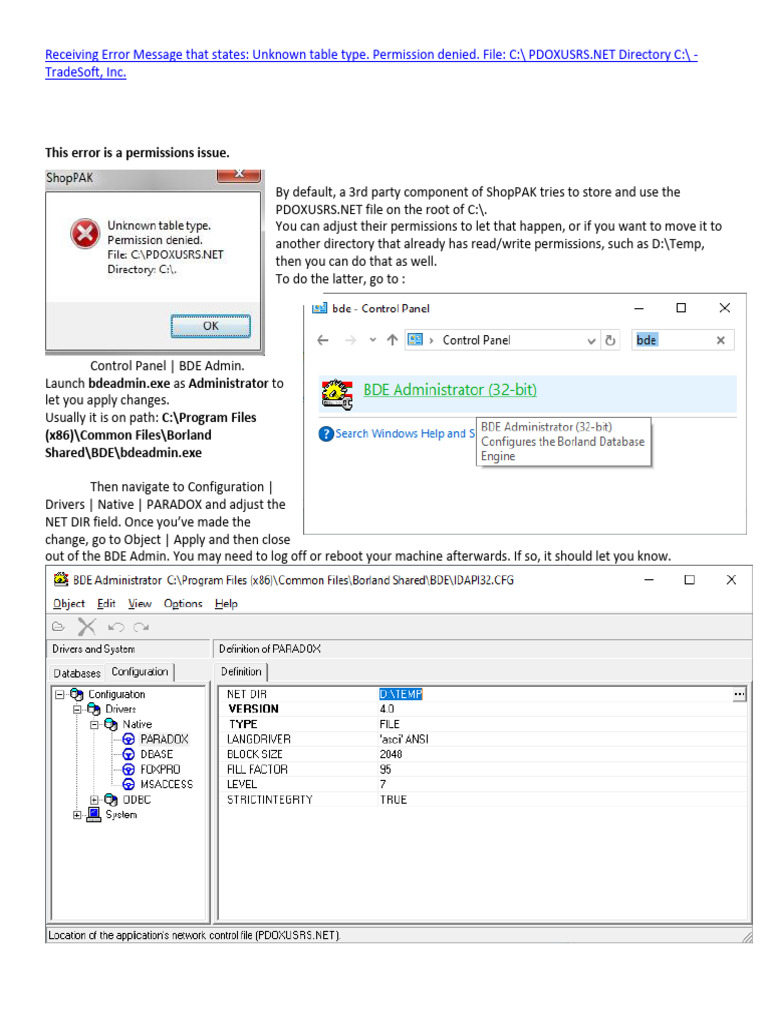 RAD Studio PDOXUSRS File Acces | PDF