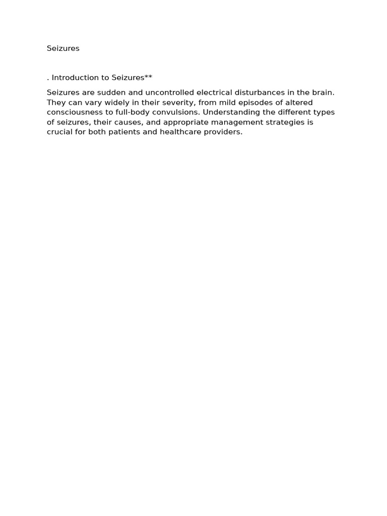 Seizures Information | PDF | Epilepsy | Neuroimaging