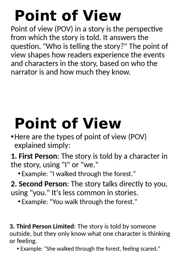Understanding Story Point of View | PDF