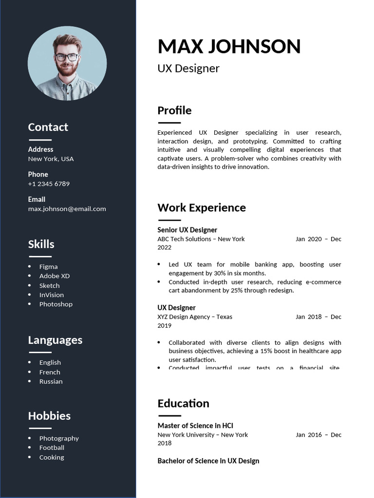 Max Johnson: UX Designer Resume | PDF