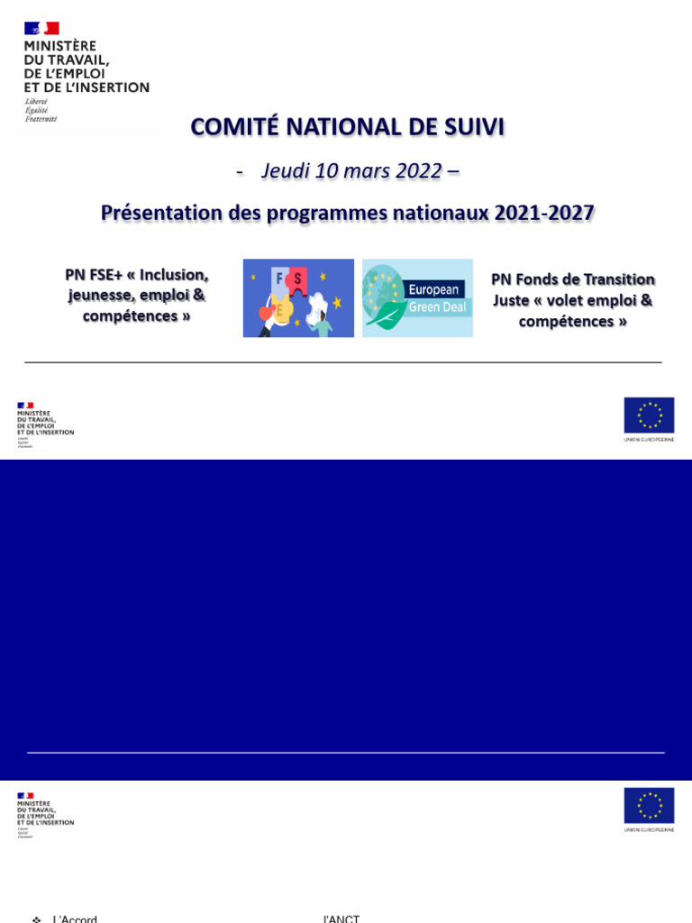 Programmes FSE+ 2021-2027 : Insertion et Emploi | PDF | Économie
