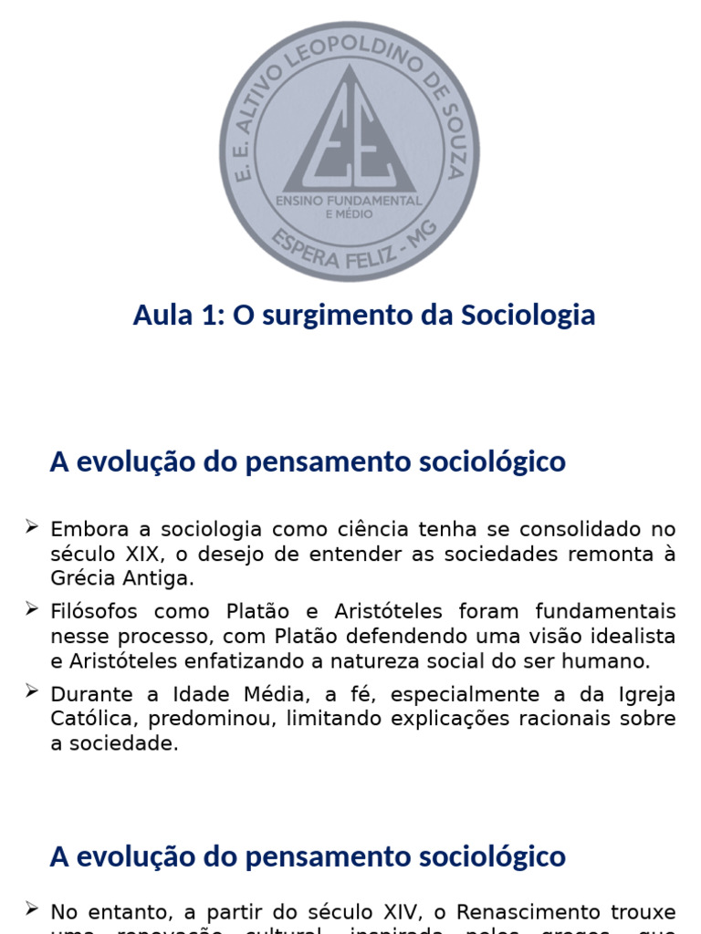 Surgimento da Sociologia como Ciência | PDF | Sociologia | Science