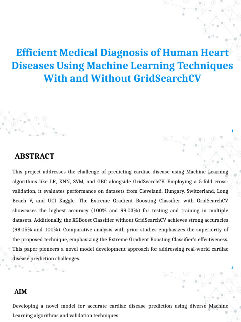 Machine Learning for Heart Disease Diagnosis | PDF | Machine Learning ...