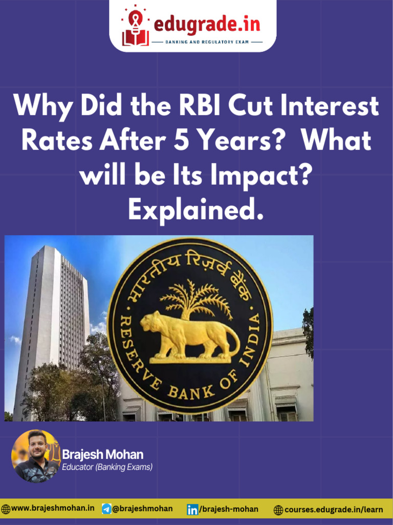 RBI Cuts Repo Rate: Impact on Growth | PDF | Reserve Bank Of India ...