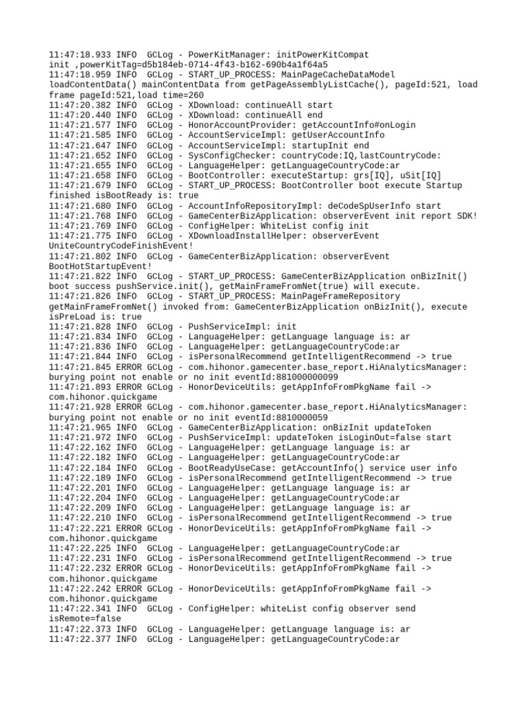 GameCenter Startup Log Analysis | PDF | Computer Networking | World ...