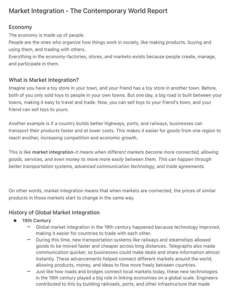 Understanding Market Integration Dynamics | PDF | Mergers And ...