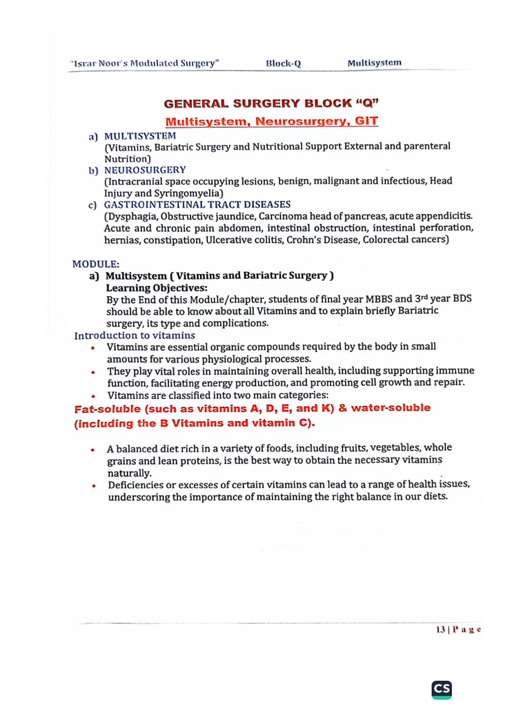 Modulated Surgery KMU Final Year MBBS | PDF